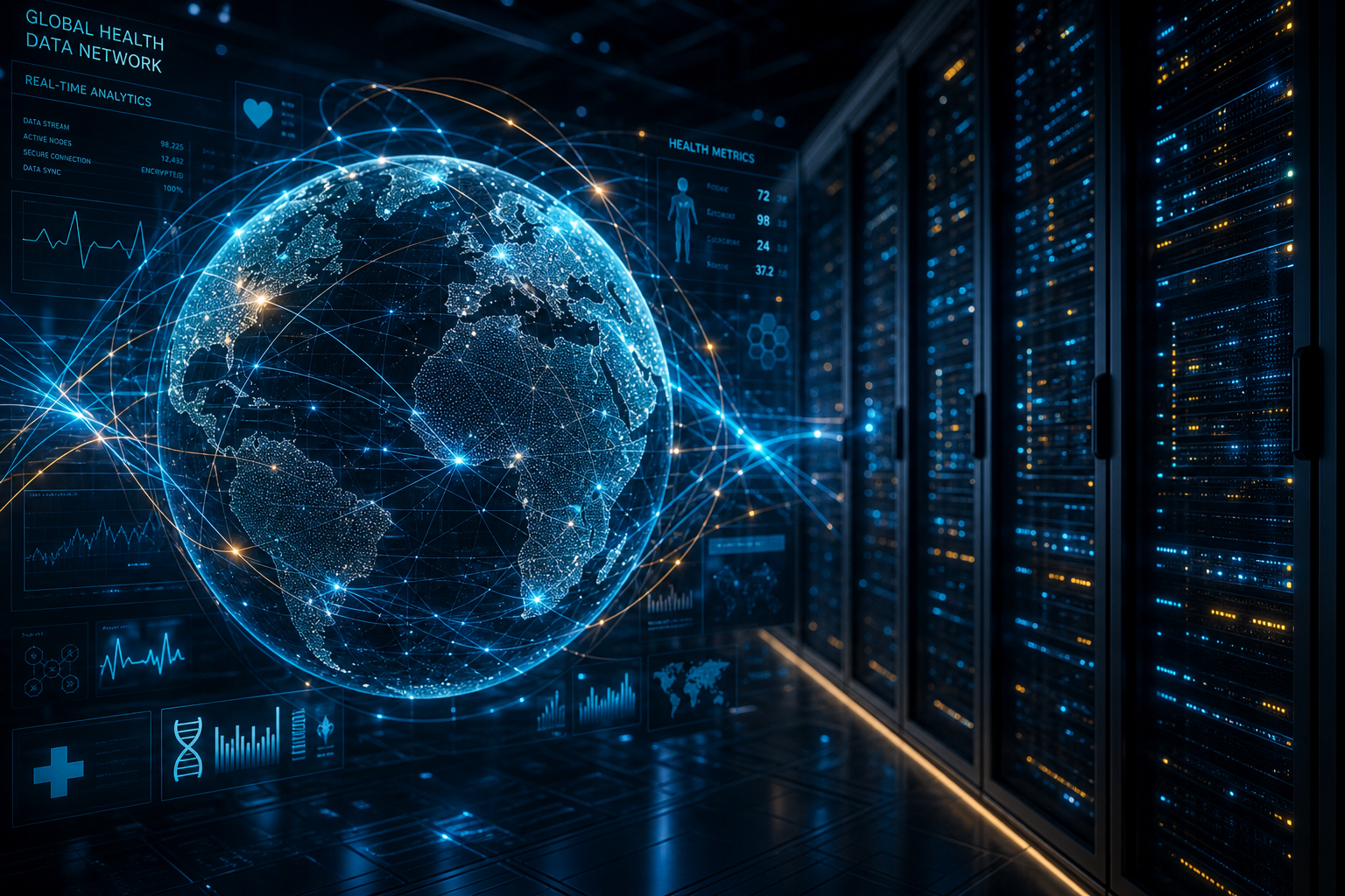 Rede global de dados de saúde modernizada com o IA Data Bridge